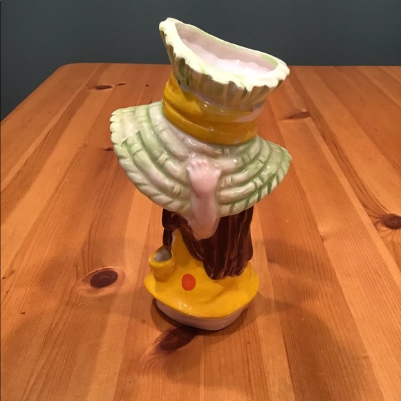 VINTAGE LEFTON LADY HEAD VASE 60’s GIRL YELLOW GREEN - Picture 3 of 9